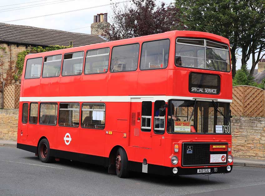 Volvo Ailsa A101SUU owned by the 4738 Group, seen at an event in Yorkshire in 2019.  This 1984 bus would be required to comply with the tyre age regulations until 2024, after which it would become a VHI and exempt - photo copyright Alex Noble with thanks.